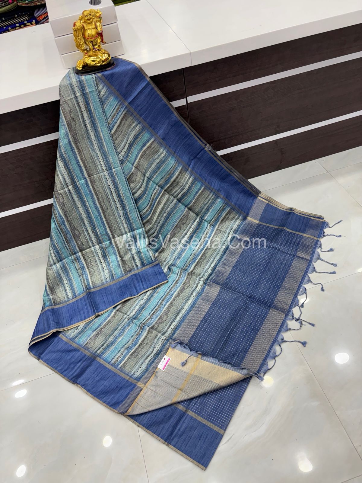Semi Tussar Silk - Vairavoosi Design - Multi colour - VVSTS038