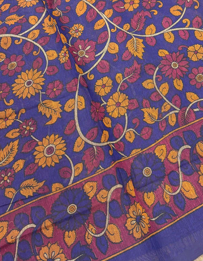 Handloom Cotton Sarees with Kalamkari Blouse - VVKCK004