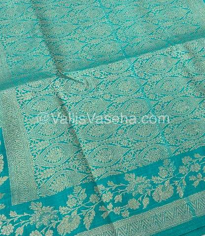 Banarasi - Heritage Silk - Semi Kathan Silk -   Blue Shade - VVBHS008