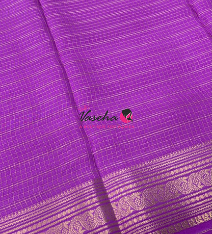 Semi Mysore Crepe Silk  - Lilac Pink Shade - VVSMC005