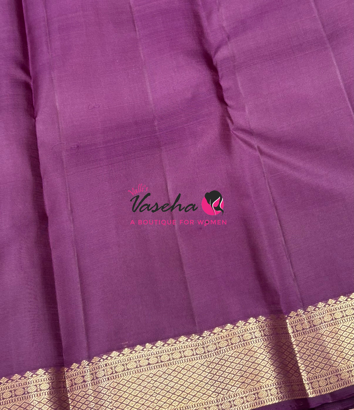 Pure Kanchipuram Silk Saree - Shade Of Purplish Wine - 3 - VVPS093
