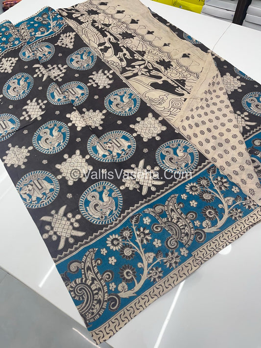 Pure Kalamkari Cotton Saree - VVPKC001