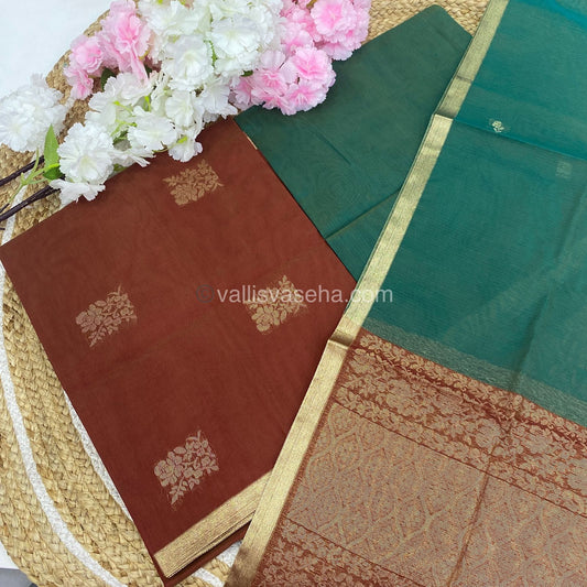 Unstitched Salwar Material -Silk Cotton - VVUSM006