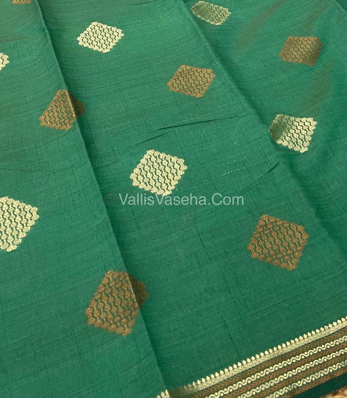 Semi Tussar Silk Saree - Green  Shade - VVSTS016
