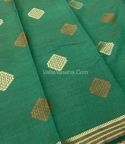 Semi Tussar Silk Saree - Green  Shade - VVSTS016