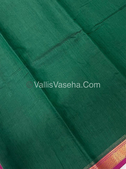 Fancy Mixed Cotton - Green  With Pink Shade - VVFMC005