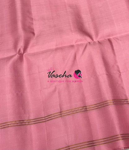 Pure Soft Silk Saree  - Light Pink Shade - VVPSS134