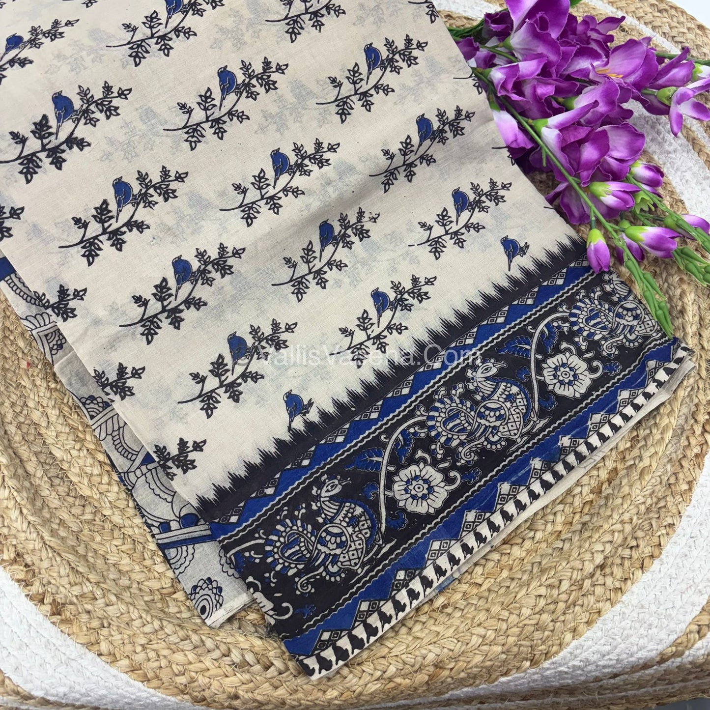 Pure Kalamkari Cotton Saree - VVPKC002