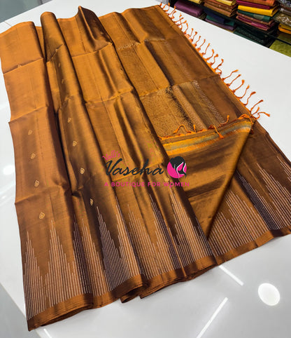 Pure Soft Silk Saree - Mustard Yellow Shade - VVPSS061