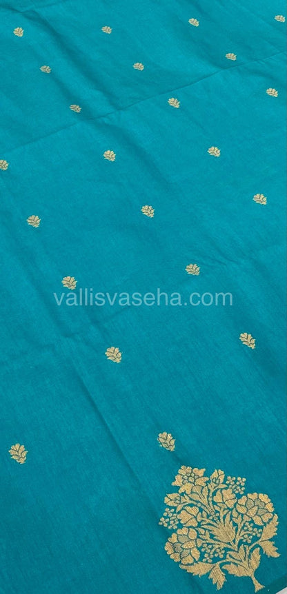 Mulberry Semi Silk - Ramar Bluish Green Shade - VVMS001