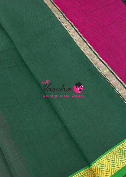 Fancy Mixed Cotton - Pink With Green Shade - VVFMC005