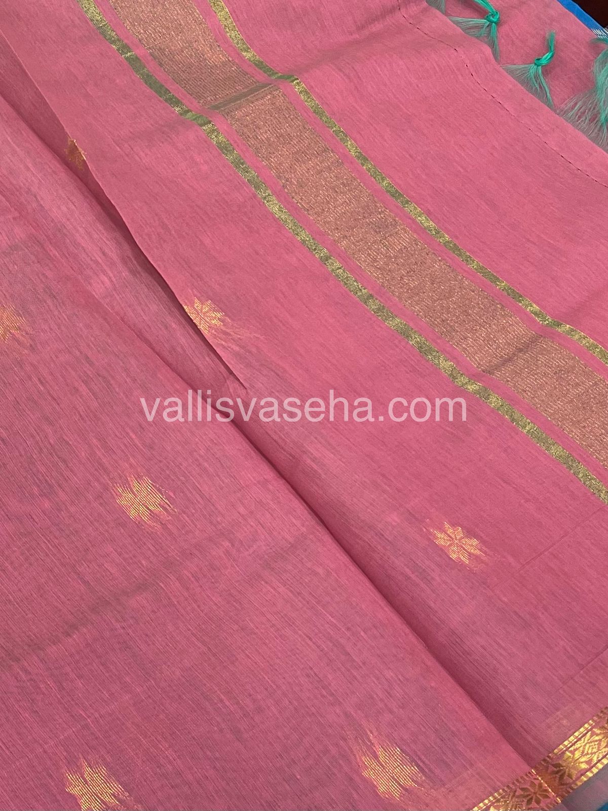 Semi Maheshwari Silk Cotton Saree - VVMSC006