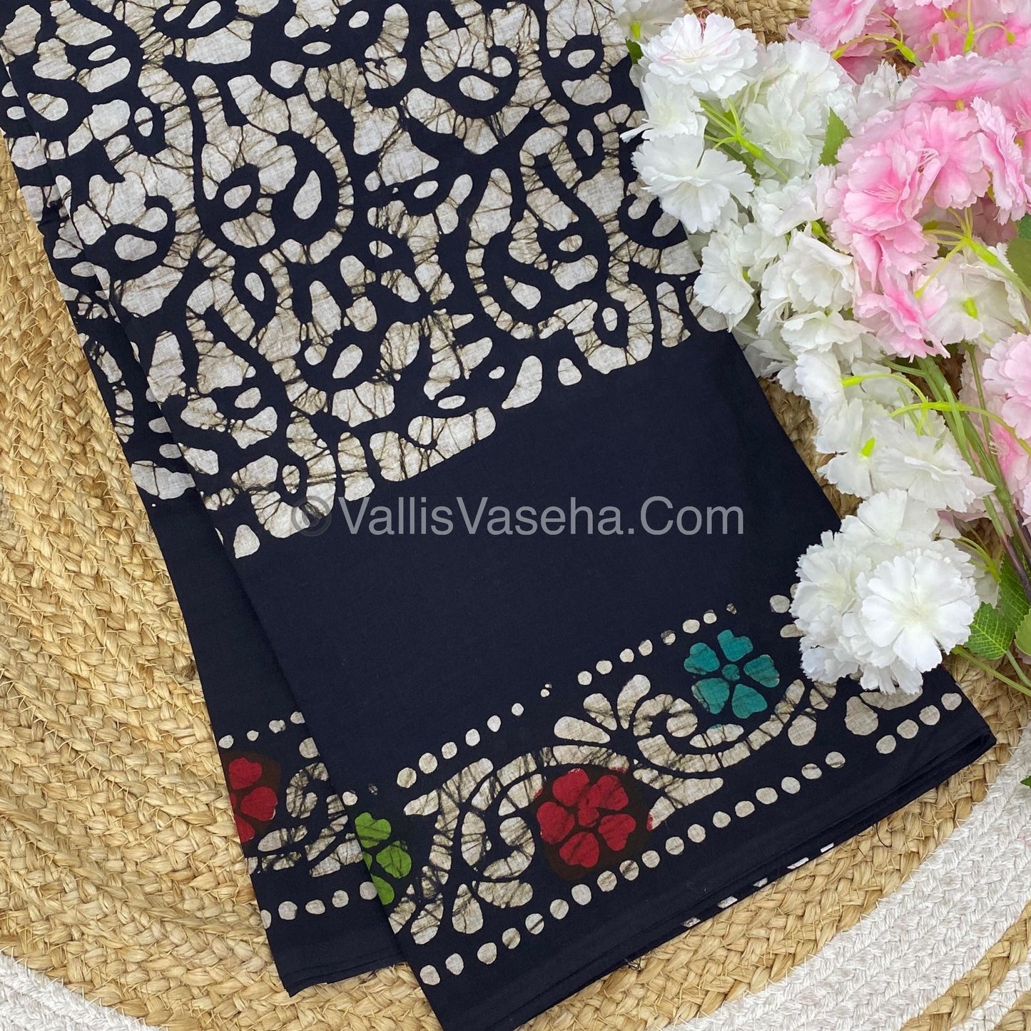 Pure Soft Mul Mul Cotton Sarees - Hand Block Prints - VVMMC003