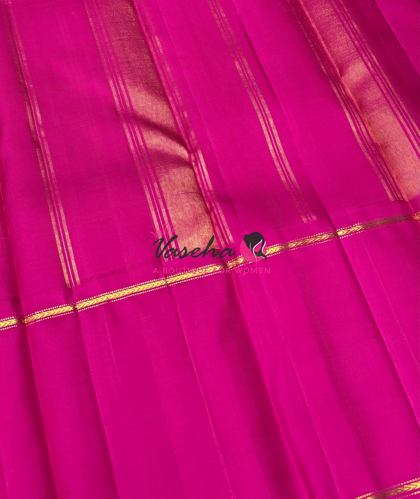 Pure Vintage Korvai Kanchipuram Silk Saree - Ganga Jamuna Style - Yellow & Pink/Green Combo - VVPS053
