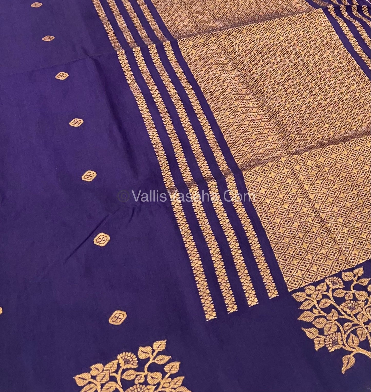 Mulberry Semi Silk - Navy Blue  Shade - VVMSS002