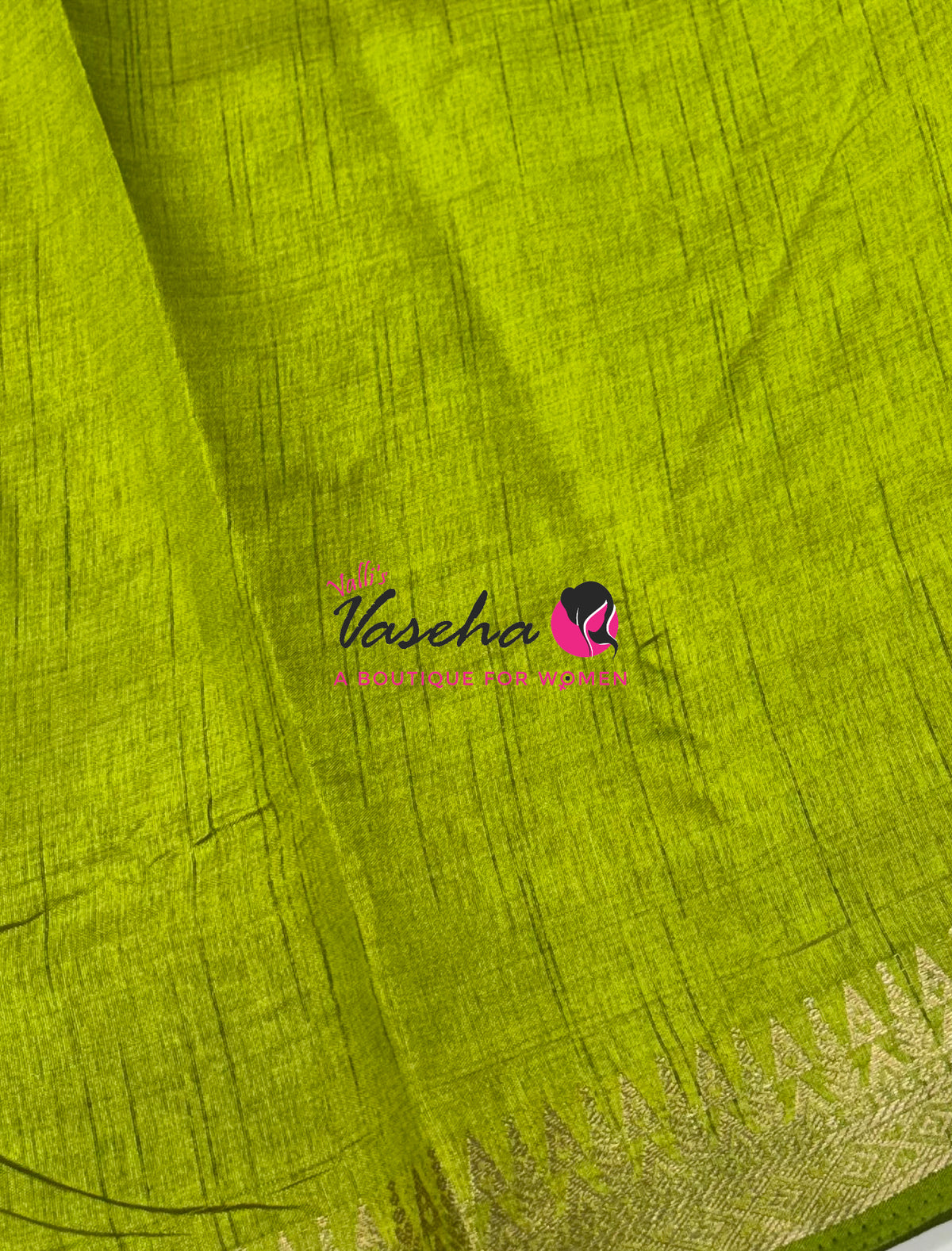 Semi Tussar Silk Saree | Green Shade |VVSTS072