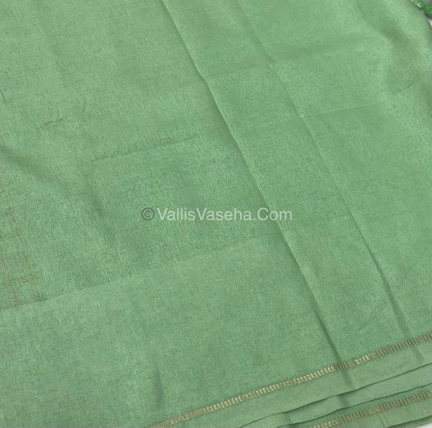 Bhagalpuri Semi Tussar Saree - Light Pastle Green Shade - VVBTS001