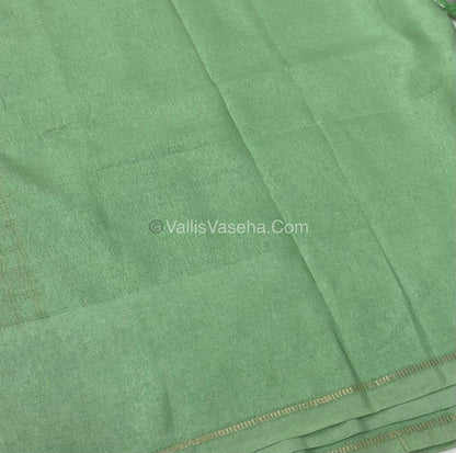 Bhagalpuri Semi Tussar Saree - Light Pastle Green Shade - VVBTS001