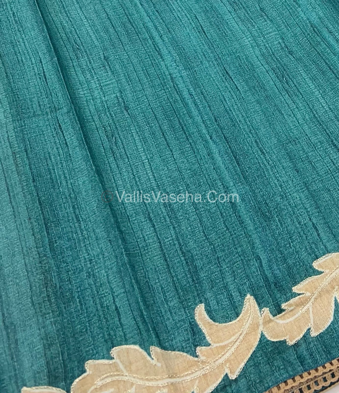 Semi Raw Silk with embroidery work - VVSRS001
