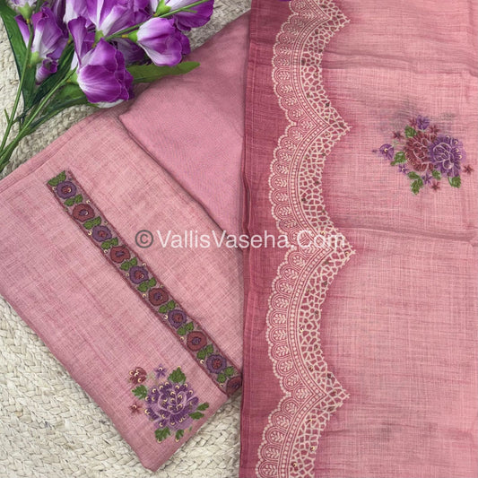 Tissue Linen Salwar Material  | VVUSM017