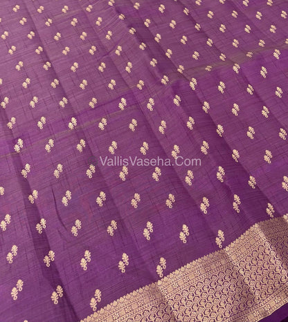 Semi Tussar Silk - Grand Pallu  - Pink Shade - VVSTS021