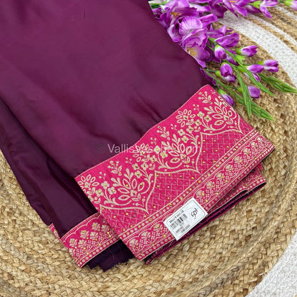 50% less - Offer Saree - Grape Silk Saree - VVDS003