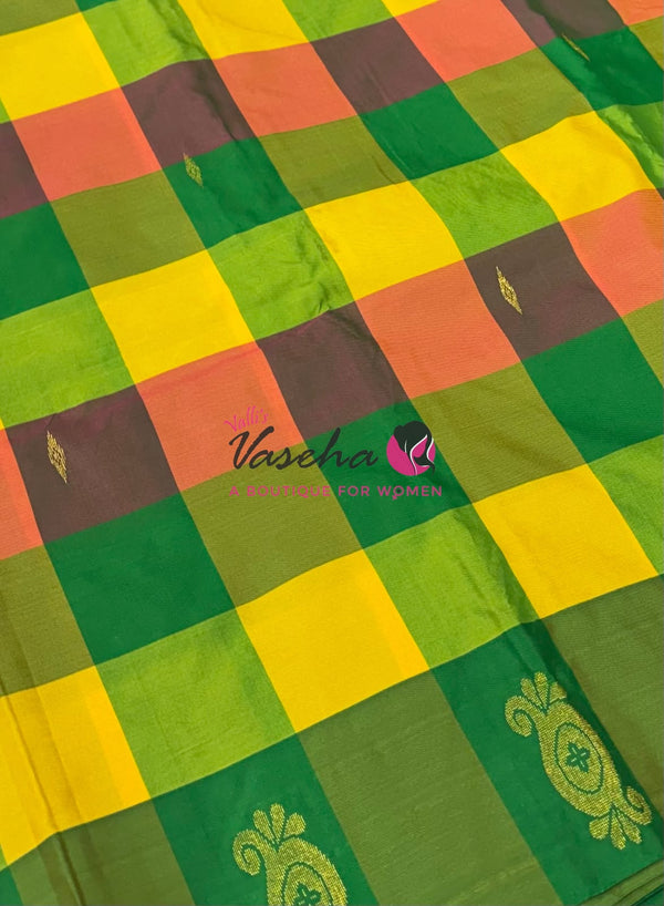 Pazhum Palamum checks - Semi Silk Sarees - VVSSS003