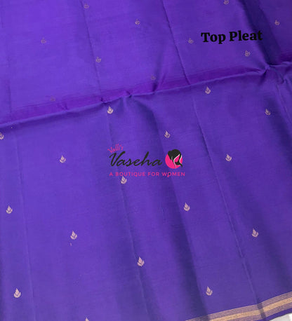 Pure Soft Silk Saree - Partly Pallu -  Half & Half Saree - VVPSS088