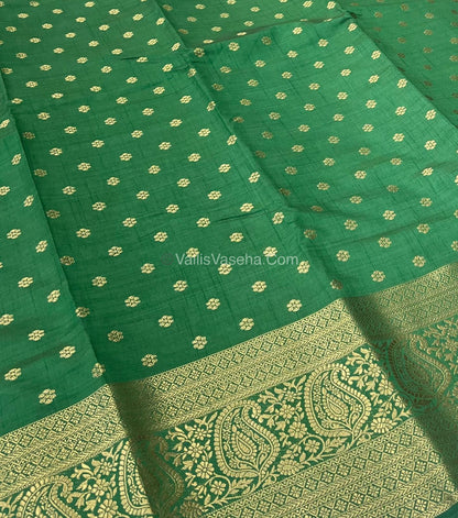 Semi Tussar Silk  - Green Shade  - VVSTS012