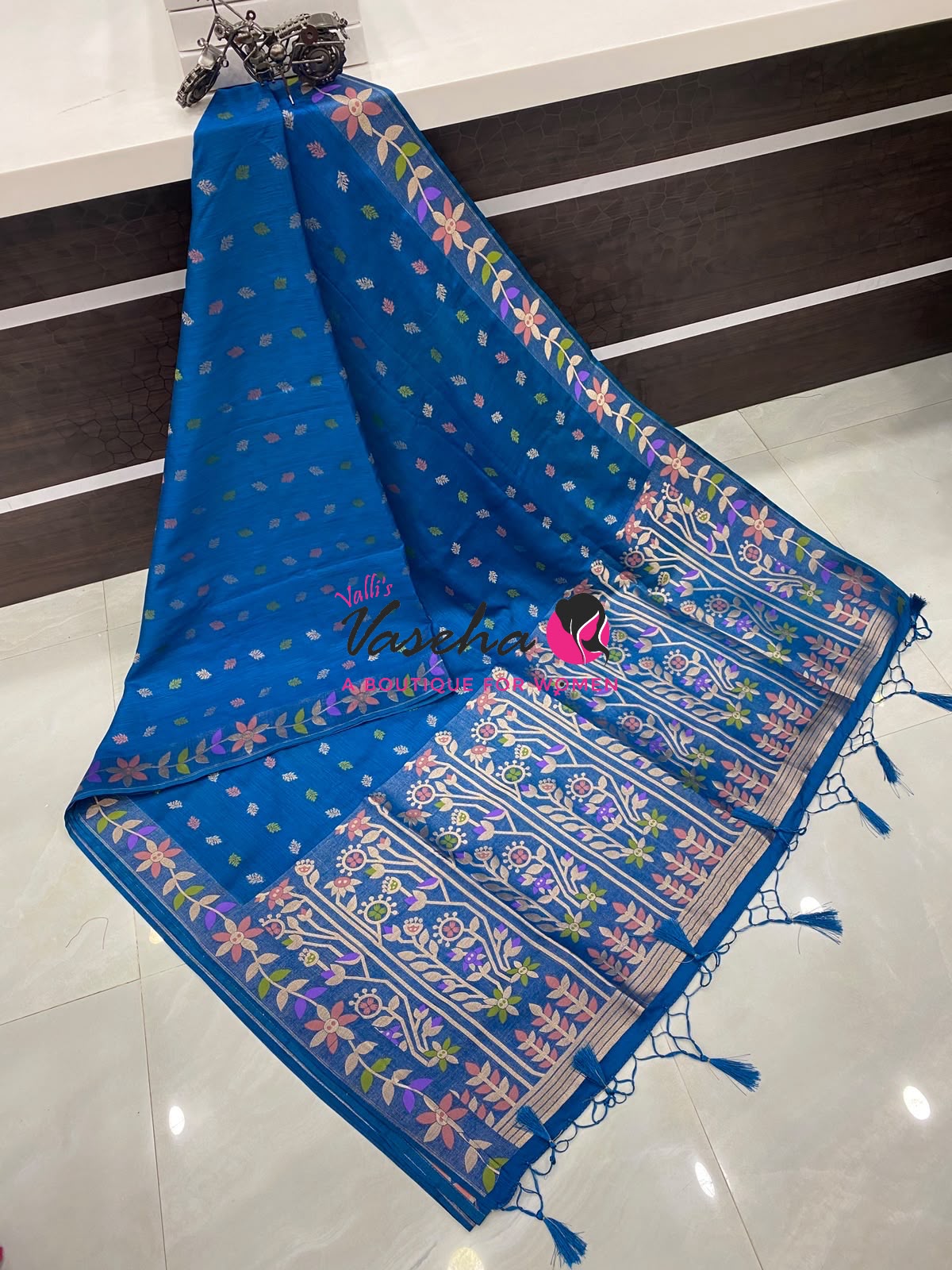 Banarasi - Heritage Meenakari Silk -   Blue Shade - VVBHS016