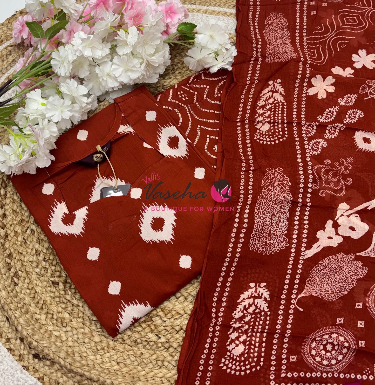 Readymade 3pc Set - Cotton - Rust Orange - VVRMS015