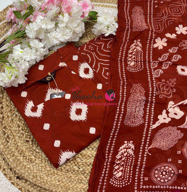 Readymade 3pc Set - Cotton - Rust Orange - VVRMS015