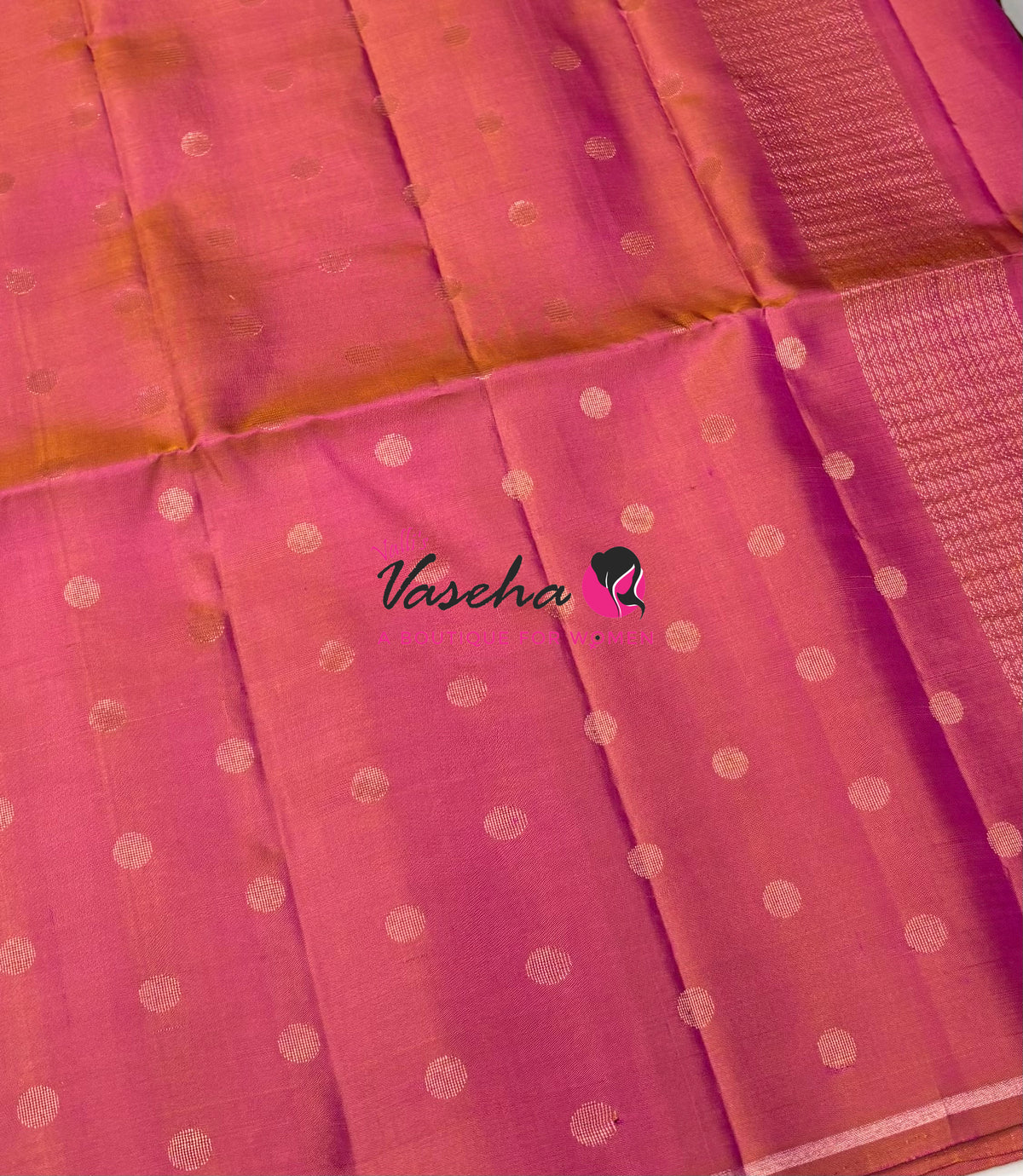 Pure Soft Silk Saree  - Peach Shade - VVPSS151