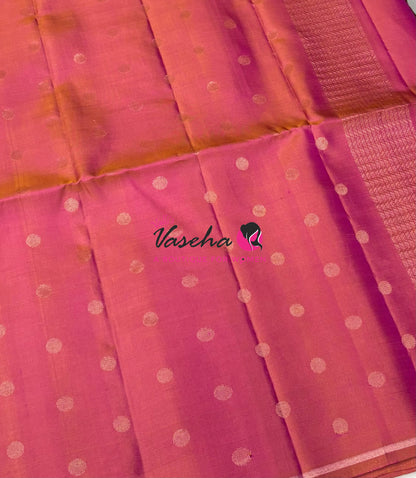 Pure Soft Silk Saree  - Peach Shade - VVPSS151