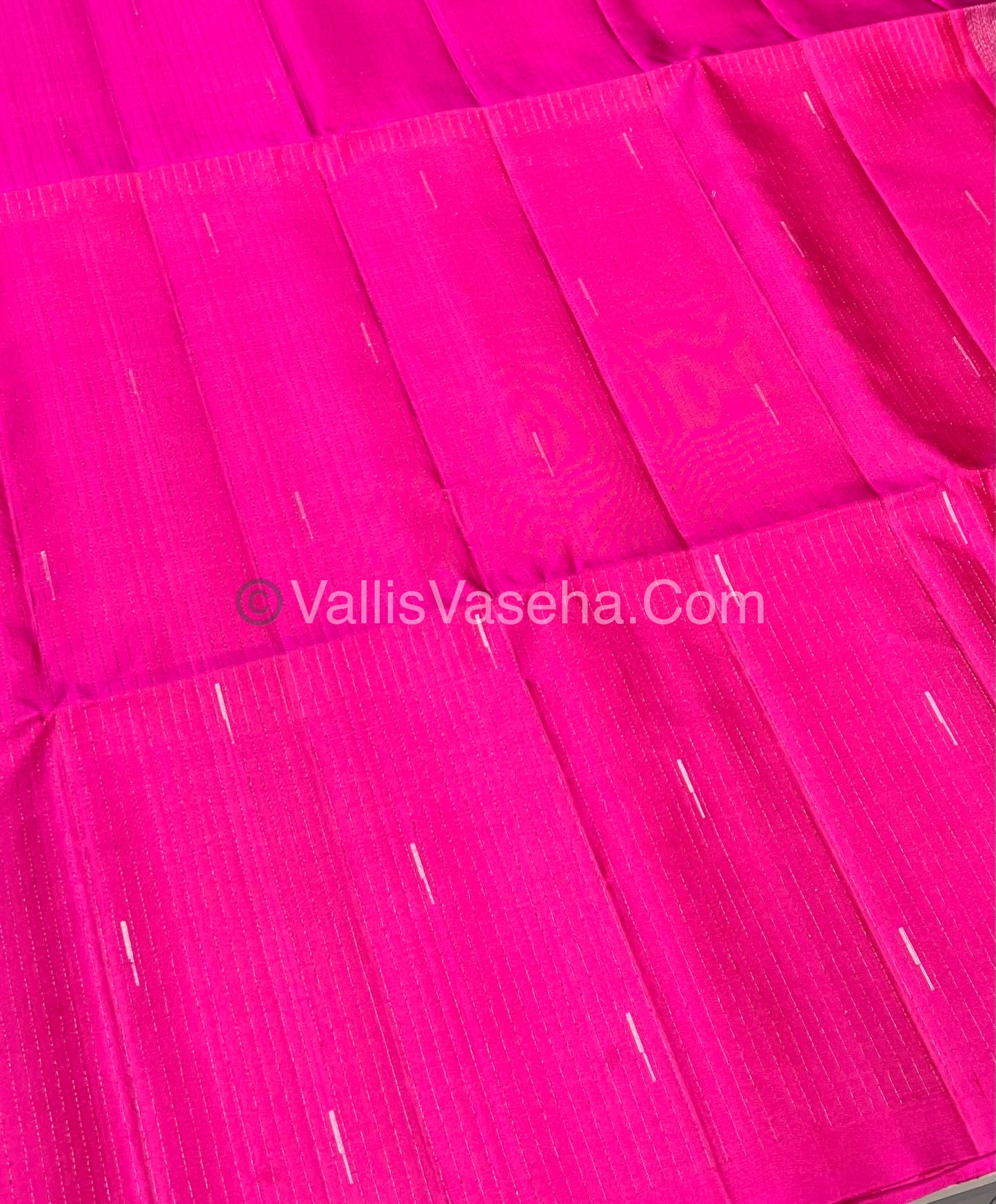 Pure Soft Silk Saree - Antique Zari - Border Less - Pink - VVPSS037