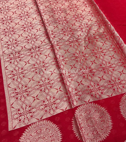 Banarasi Georgette Saree - Red Shade - VVBGS001