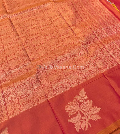 Semi Soft Silk - Peachish Orange Shade -VVSSS019