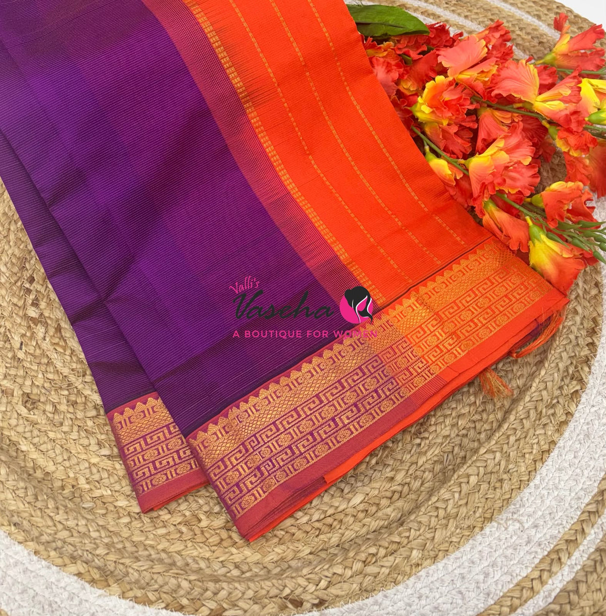 Semi Silk Cotton Saree | Vairavoosi  Design |VVSSC017