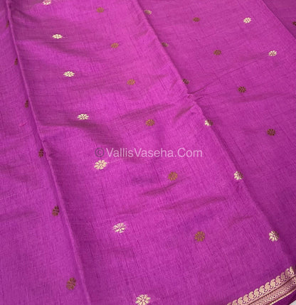Semi Tussar Silk Saree - Purple shade - VVSTS011