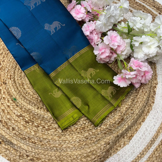 Half Mix - Pure Soft Silk Saree - Long Retta Petta Border with Butta - VVPSS050