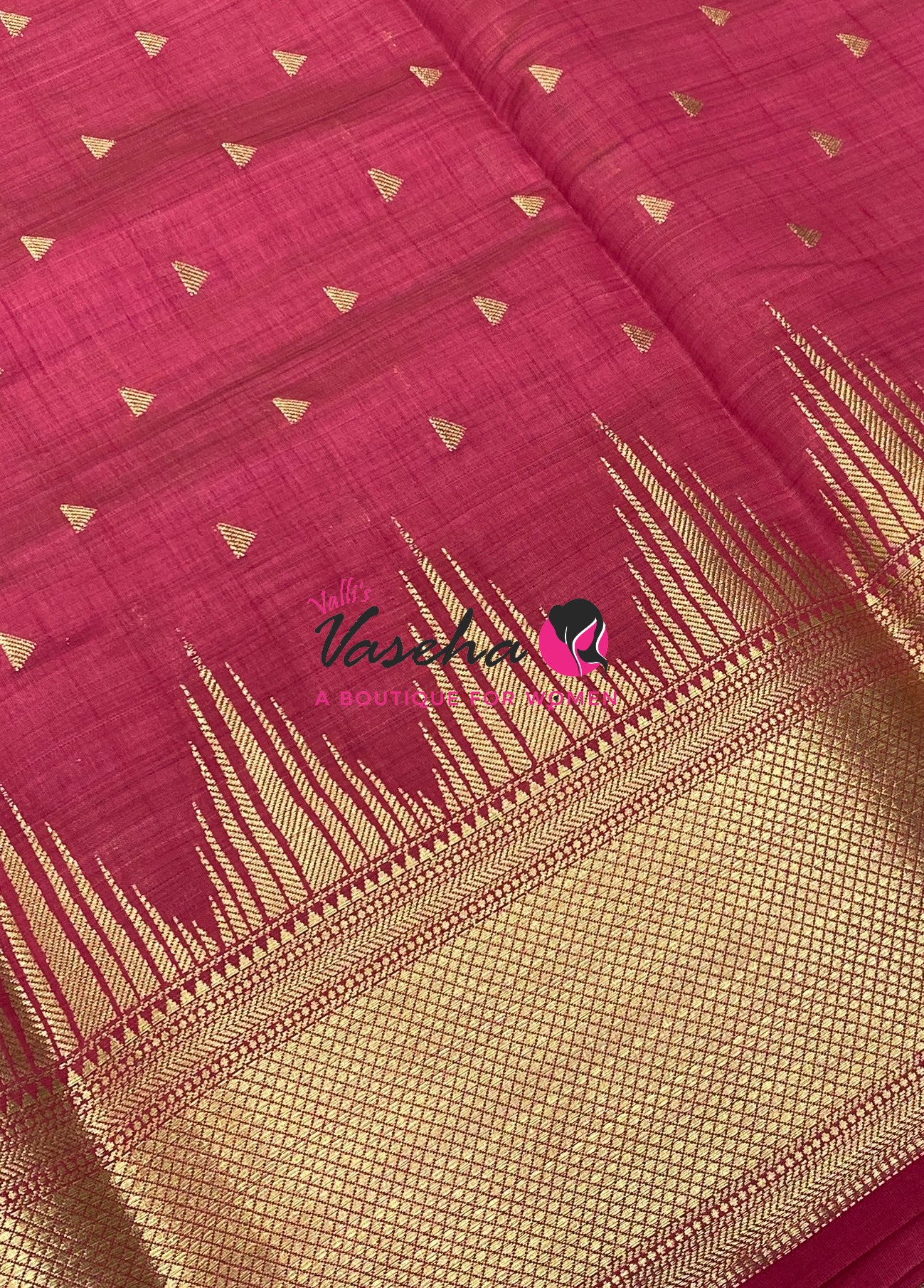 Semi Tussar Silk Saree | Pink Shade |VVSTS054
