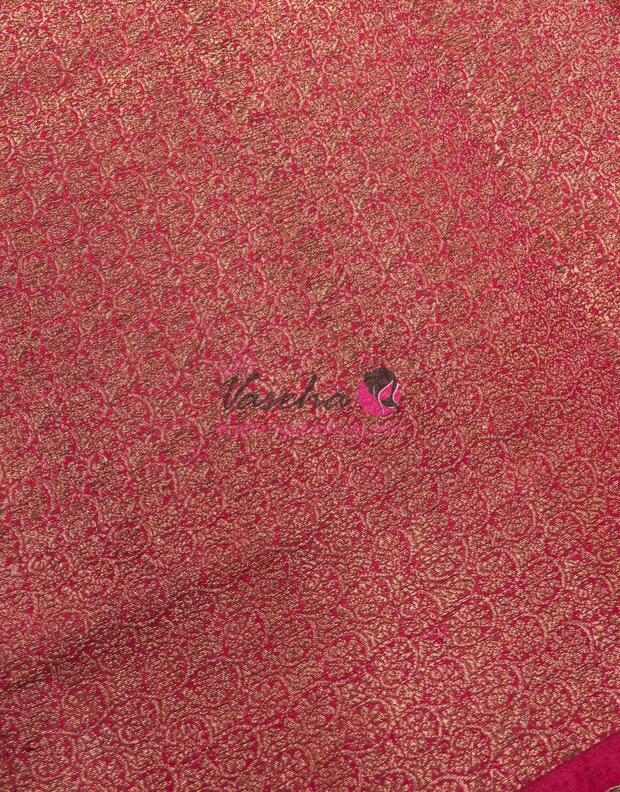 Bamboo Silk Saree- Blue with Pink Shade - VVBSS016