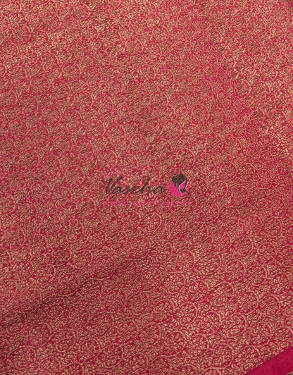 Bamboo Silk Saree- Blue with Pink Shade - VVBSS016