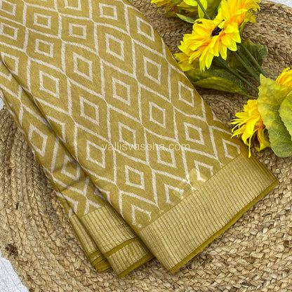 Semi Tussar Silk - Mustard Yellow Shade - VVSTS001