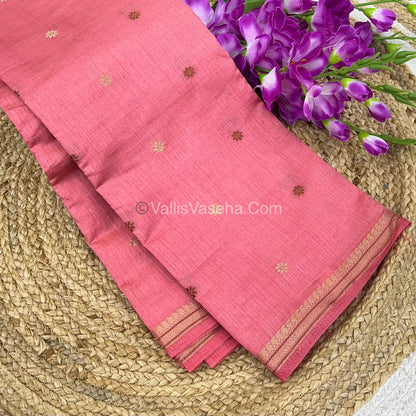 Semi Tussar Silk Saree - Peach shade - VVSTS011