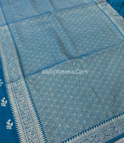 Banarasi - Heritage Silk - Semi Kathan Silk - Blue Shade - VVBHS003