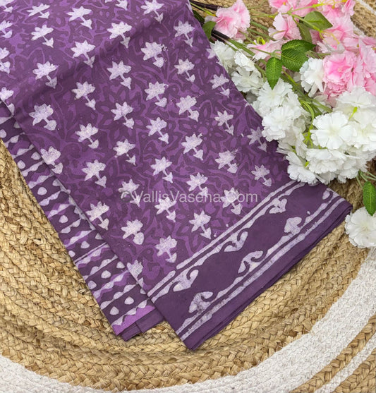 Pure Soft Mul Mul Cotton Sarees - Hand Block Prints - VVMMC006