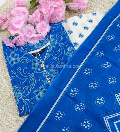 Ready Made - Semi Patiyala 3(pc) Set - Printed Cotton - VVRSP001