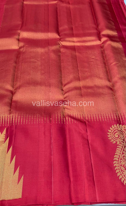 Pure Soft Silk Saree - Jothika Hit design - Red Shade - VVPSS005