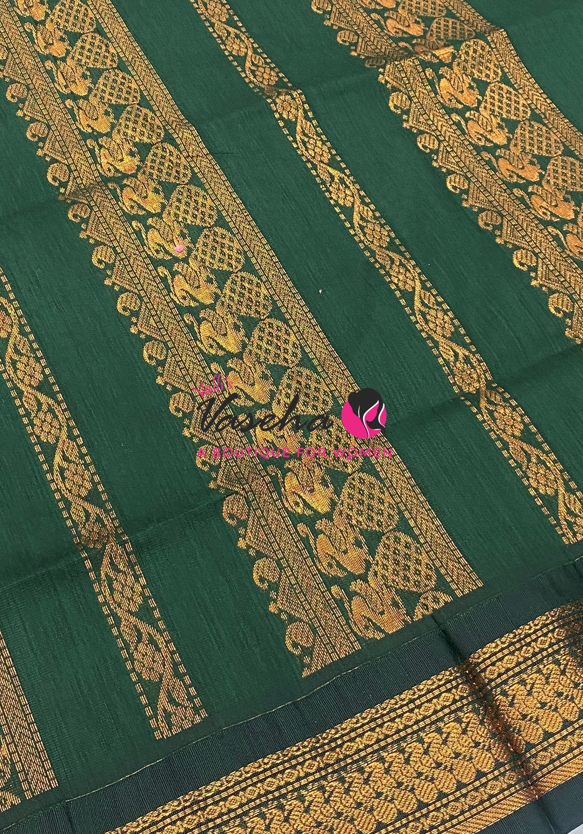 Kalyani Cotton Saree - Purple With Green Shade - VVKC002
